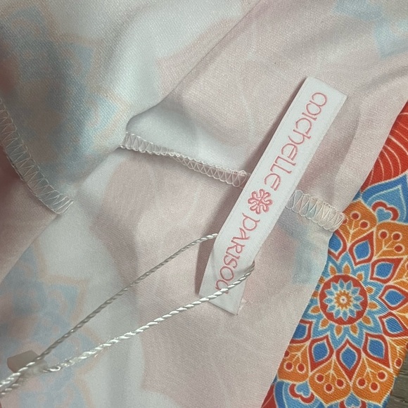 orange and Blue Patterned ever-dry performance skirt - Picture 3 of 3